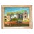 Vintage Signed American Folk Art Farm Landscape Oil Painting For Sale