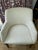 Pair of Bright Chair Maria Arm Chairs in Jane Churchill Darwin Cream With Natural Walnut Legs For Sale - Image 13 of 15