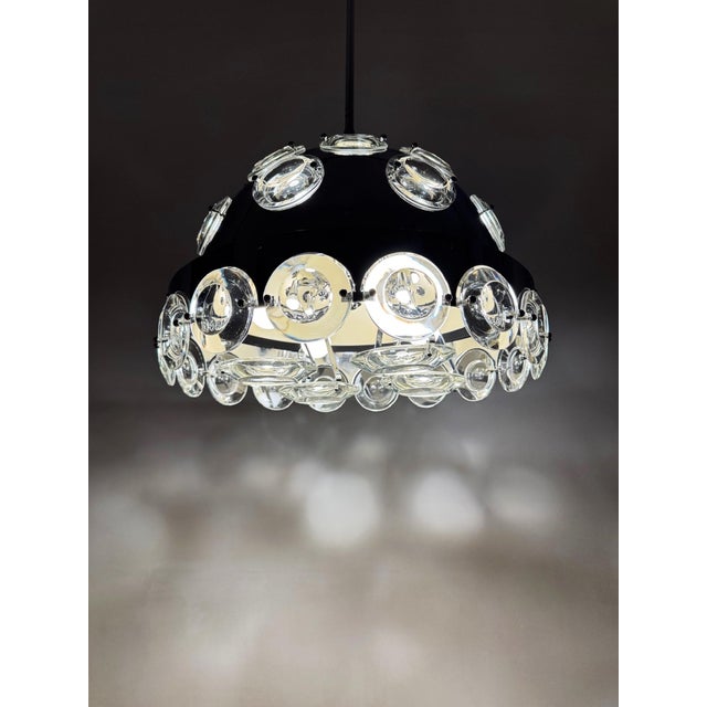 Silver Vintage Pendant Light by Oscar Torlasco for Lumi, Italy, 1970s For Sale - Image 8 of 16