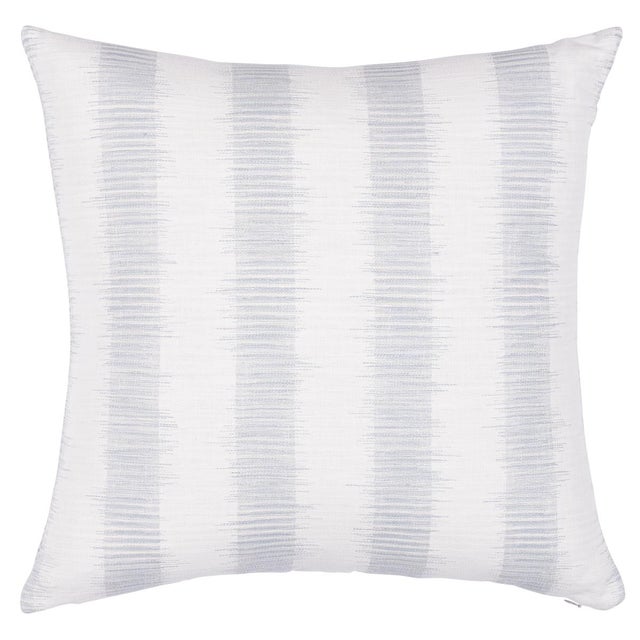 Contemporary Schumacher Attleboro Ikat 22" Pillow in Mineral For Sale - Image 3 of 3