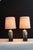 Pair of Brancusi influence sculptural lamps. Striking presence. Hand made craft. Materials and techniques Chromate...