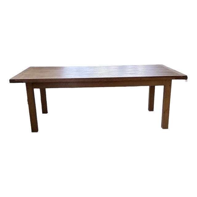 Golden Oak Farmhouse Table with Extension, 1960s For Sale