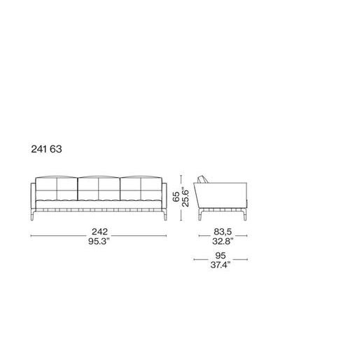 Mid-Century Steel and Leather Prive Sofa by Philippe Starck for Cassina For Sale - Image 3 of 16