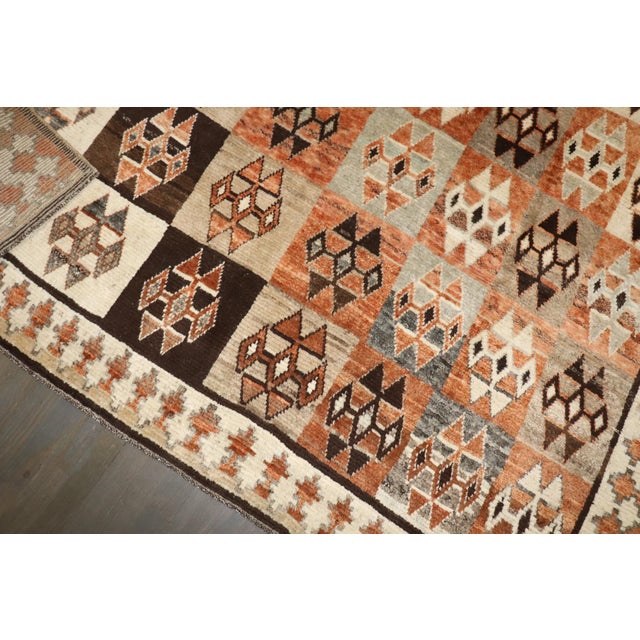 Vintage Zabihi Collection Geometric Persian Square Gabbeh Rug For Sale - Image 4 of 9