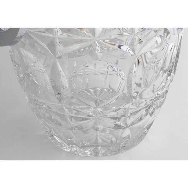 Art Deco Chrome and Crystal Champagne Ice Bucket by Alois Straszak for Le Crabe For Sale - Image 4 of 14