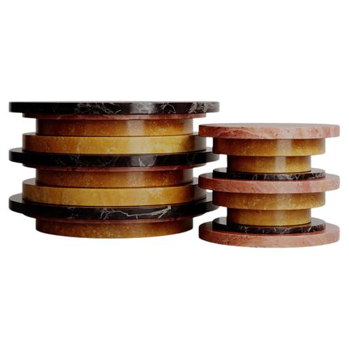 Stone Stacked Silhouette Sun Coffee Tables by Esther Knopfler, Set of 2 For Sale - Image 7 of 7
