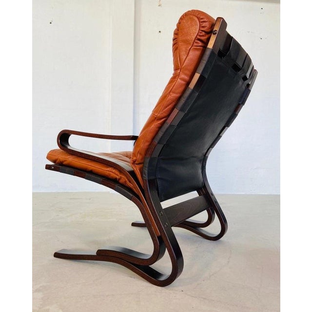 Norwegian Cognac Leather Lounge Chair by Oddvin Rykken, 1960s For Sale - Image 9 of 13