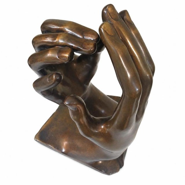 Late 20th Century Auguste Rodin, the Cathedral, 1990s, Bronze For Sale - Image 5 of 9