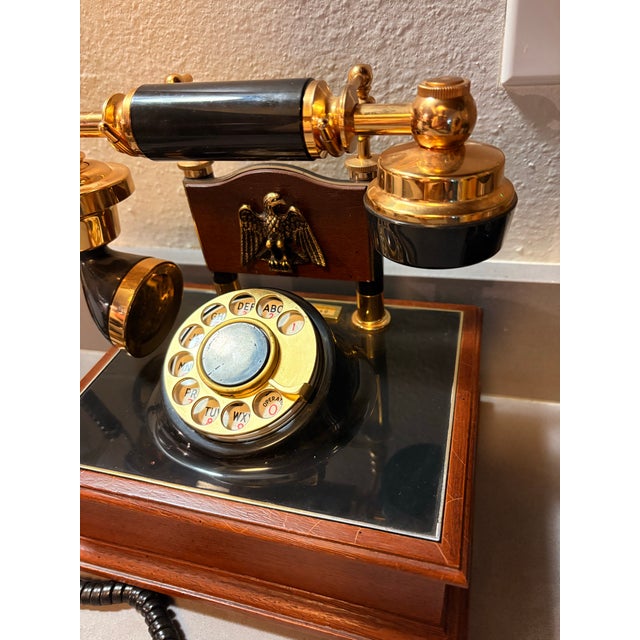 Authentic 1974 vintage Deco-Tel cradle rotary landline telephone. Manufactured by the American Telecommunications...