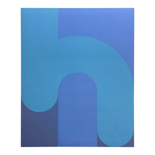 Contemporary Painting Periwinkle by Emily Bartolone For Sale