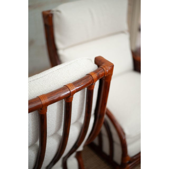 Wood Sofa and Lounge Chairs in Bamboo, 1970s, Set of 3 For Sale - Image 7 of 10