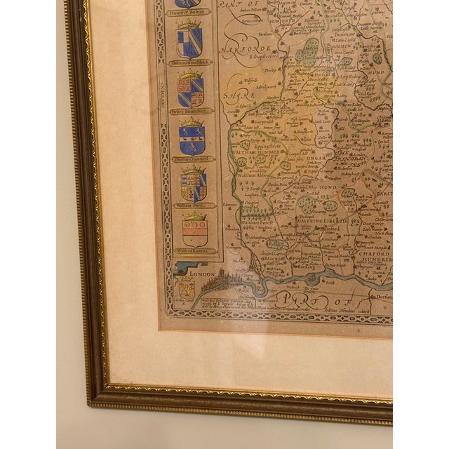 John speed map of essex - henry overton edition, 1713 a genuine antique county map of essex by john speed, from the henry...