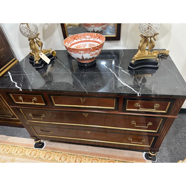 Baker Furniture Company Baker Furniture Historic Charleston Collection Marble Top Dresser For Sale - Image 4 of 12
