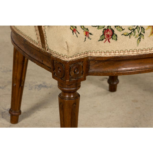Set of Six 19th Century French Walnut Side Chairs, Louis XVI Style For Sale - Image 16 of 18