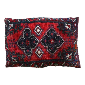 1960s Hand-Knotted Turkish Rug Pillow Cover