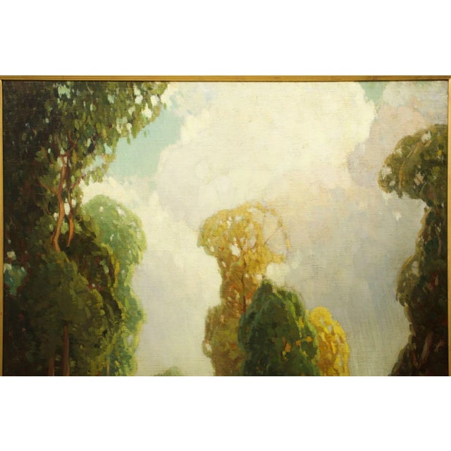 American Colorist Landscape Painting “Lake Shore” by Frederic M. Grant For Sale - Image 4 of 12