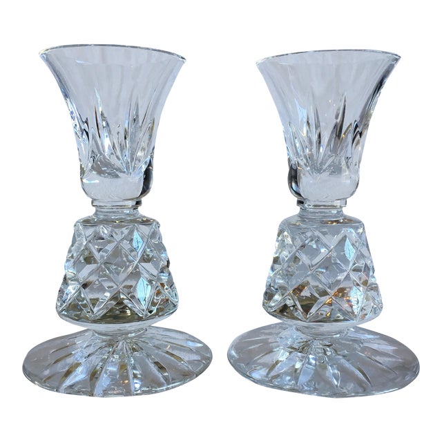 Vintage Crystal Candle Holders Lenox Charleston Pattern a Pair Chairish