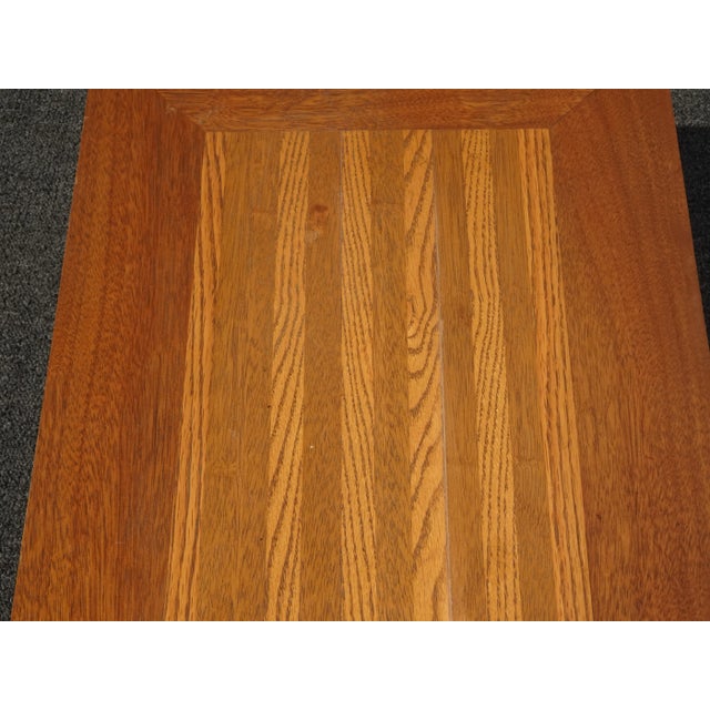 Vintage Monterey Style Oak Footstool Bench W Brass Corners For Sale In Los Angeles - Image 6 of 12