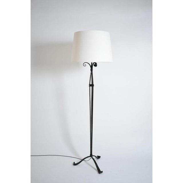 1930s Scrollwork Wrought Iron Floor Lamp. 1930s For Sale - Image 5 of 5