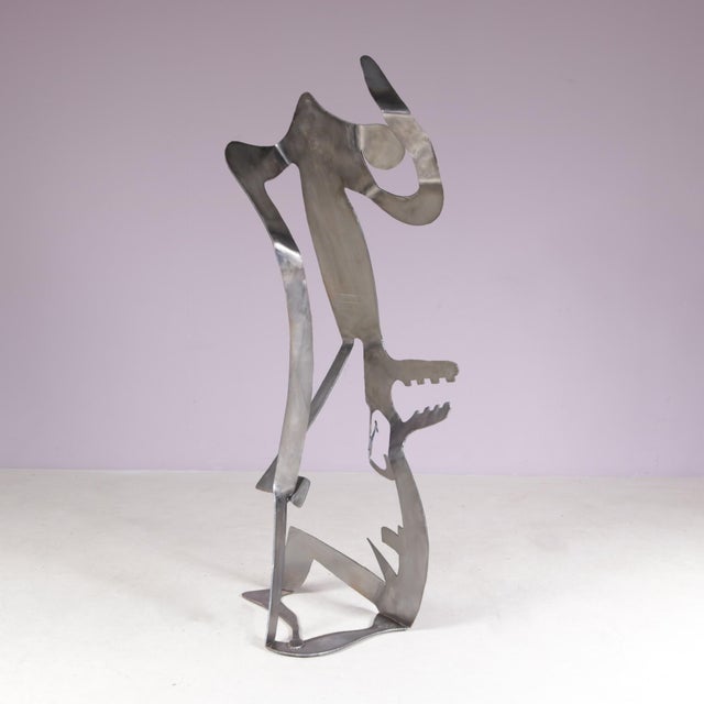 Metal Guido Hafner, Mensch Mit Mensch (Human with Human), 1990s, Metal For Sale - Image 7 of 16