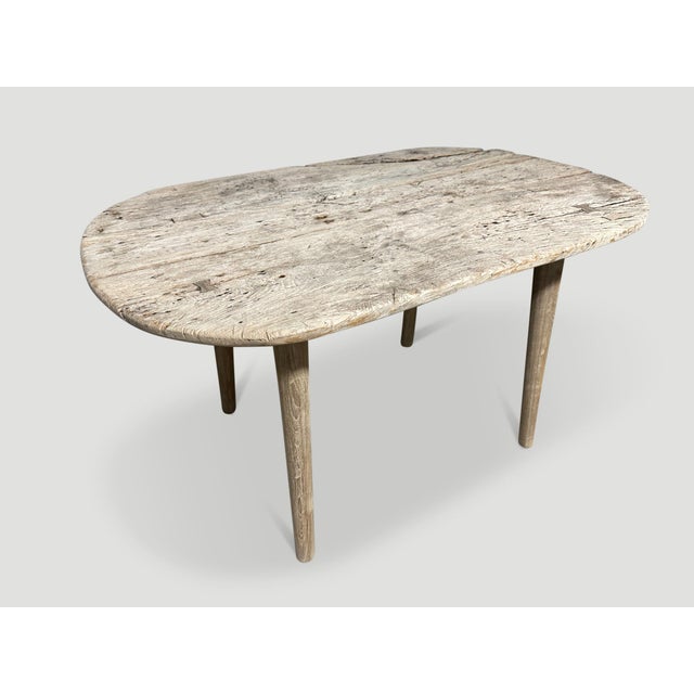Tribal Andrianna Shamaris Wabi Sabi Teak Wood Table For Sale - Image 3 of 6