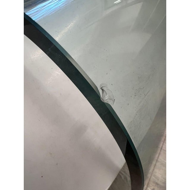 Glass Square Tempered Glass Low Table from Fiam-Pesaro For Sale - Image 7 of 8