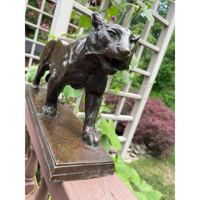 Late 19th Century “Walking Tiger” French Bronze Sculpture by Antoine‑Louis Barye – Signed Barre For Sale In New York - Image 6 of 11