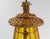 French Ceiling Pendant in Yellow Glass & Wicker Chandelier, 1970s For Sale - Image 4 of 10
