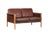 Cognac-Colored Leather 2-Seater Sofa in the Style of Finn Juhl, Denmark, 1960s For Sale