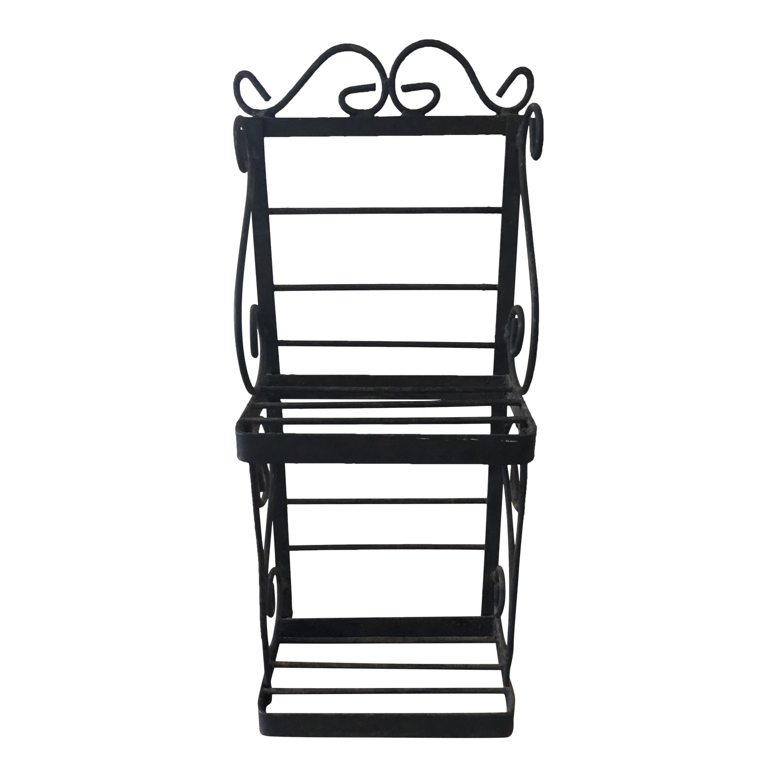 Vintage Wrought Iron Wall Shelf Chairish