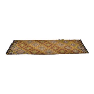 1960s Golden Color Cicim Kilim Runner For Sale