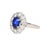 Art Deco 1.89 Carat Oval Kashmir Blue Sapphire & Diamond Platinum Art Deco Vintage Ring For Sale - Image 3 of 13