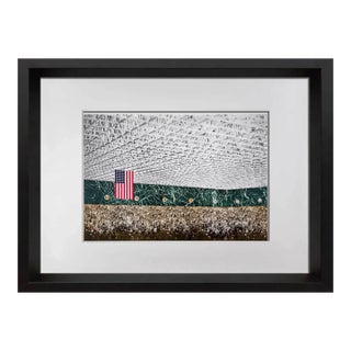 Mies Van Der Rohe Ltd Lithograph -Convention Hall, Chicago 1953 ~ Frame 18x24” For Sale