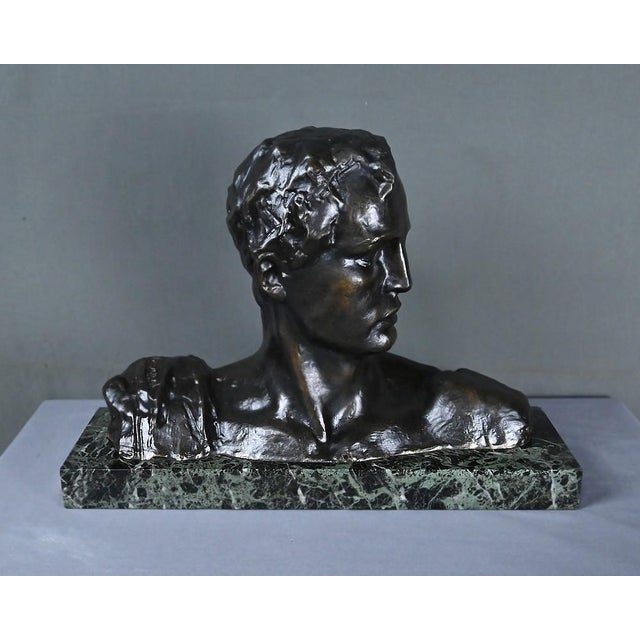 Victor Demanet, Bust of a Man, 20th Century, Bronze For Sale - Image 18 of 18