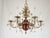 Antique 6 Light Shimmering Oxblood Empire Brass Cut Lead Crystal Chandelier ~ Rewired ~ Restored ~ Rejuvenated ~ Ready to Hang ~ For Sale - Image 11 of 12
