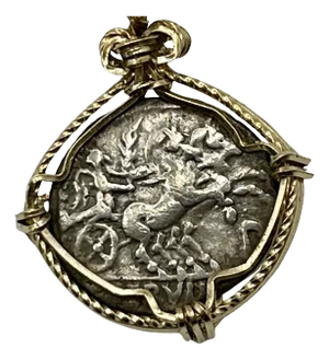 Roman Gladiator on Chariot Pendant
