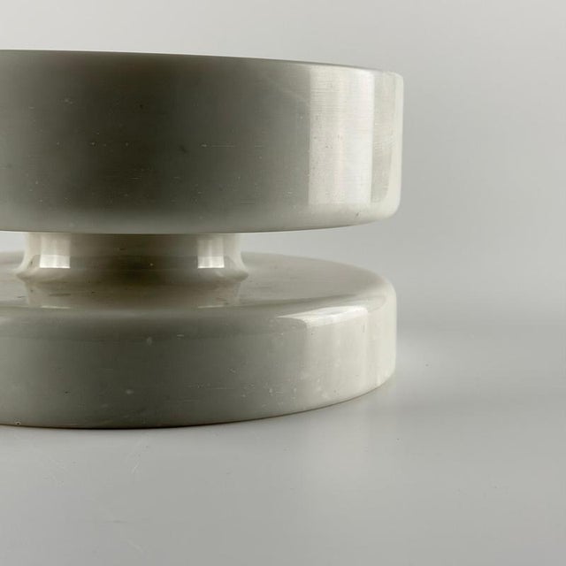 Vintage Carrara Marble Centerpiece Stand by Angelo Mangiarotti, 1970s For Sale - Image 11 of 12