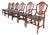 Baker Furniture Style Federal Carved Mahogany Shield Back Dining Chairs, Set of Six For Sale