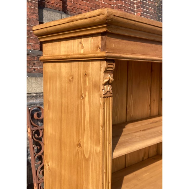 Pine Open Bookshelves From Vintage Armoire For Sale - Image 13 of 15