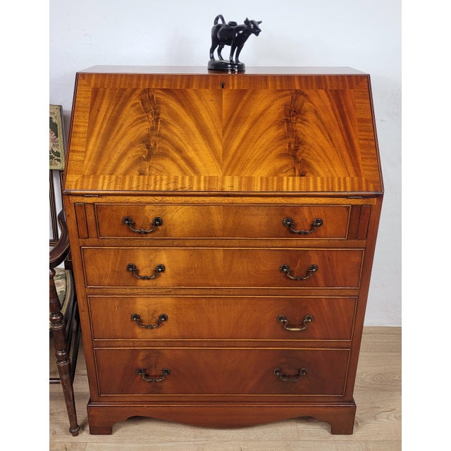 Wood Vintage Writing Bureau, 1960s For Sale - Image 7 of 18