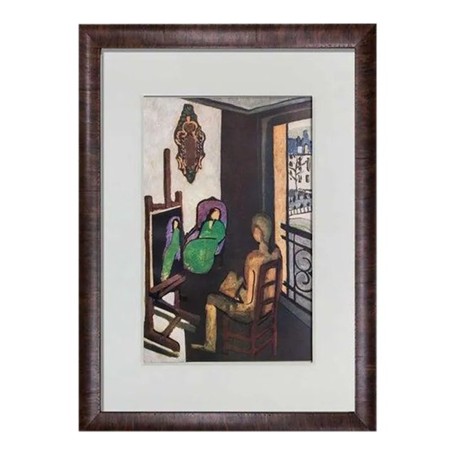 Henri Matisse Lithograph Limited Ed. “The Painter..." +Gallery Frame (25x21in) For Sale