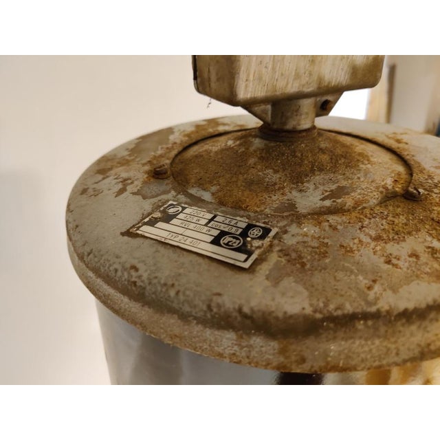 Large Industrial Enamel Lamp, 1950s For Sale - Image 4 of 13