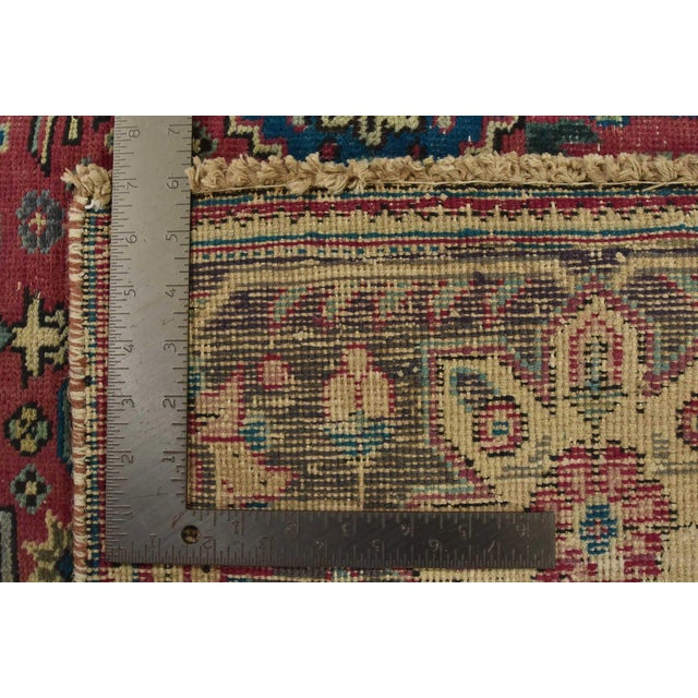 Tabriz Rug 9’8” X 11’8” Pink Wool Vintage Distressed Hand-Knotted Carpet For Sale - Image 16 of 16