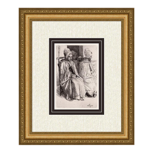 1873 Alphonse Legros Peasant Woman in the Neighbourhood of Boulogne Etching Signed Framed
