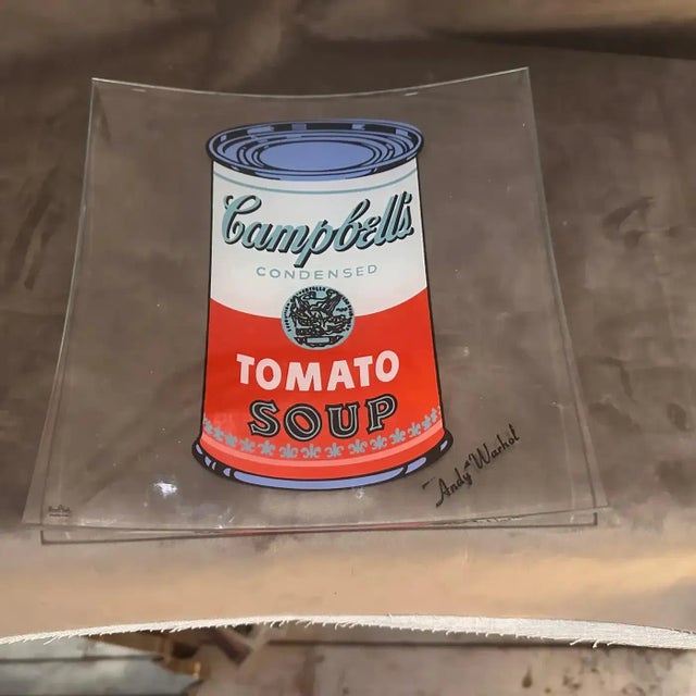 Andy Warhol 1990s Rosenthal Campbell Soup Glass Square Vide Poche Designed by Andy Warhol For Sale - Image 4 of 11