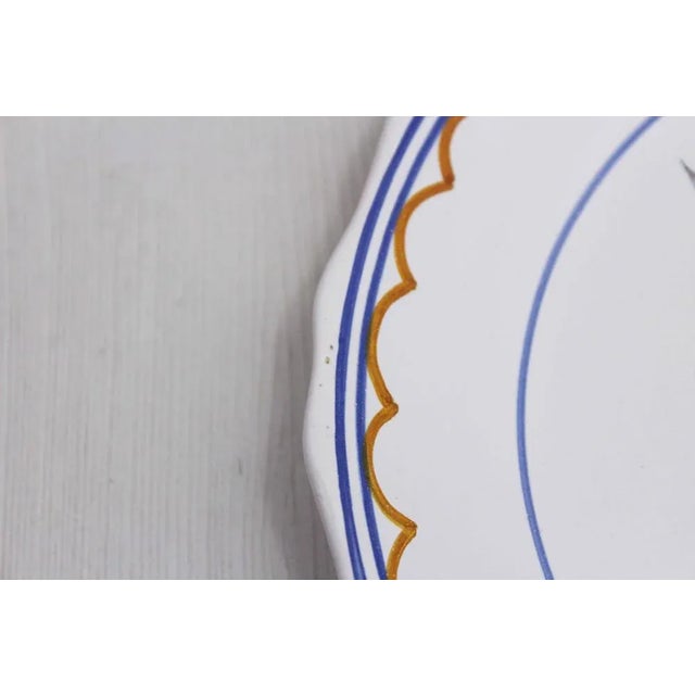 Ceramic Earthenware Plate, France, 20th Century For Sale - Image 7 of 11