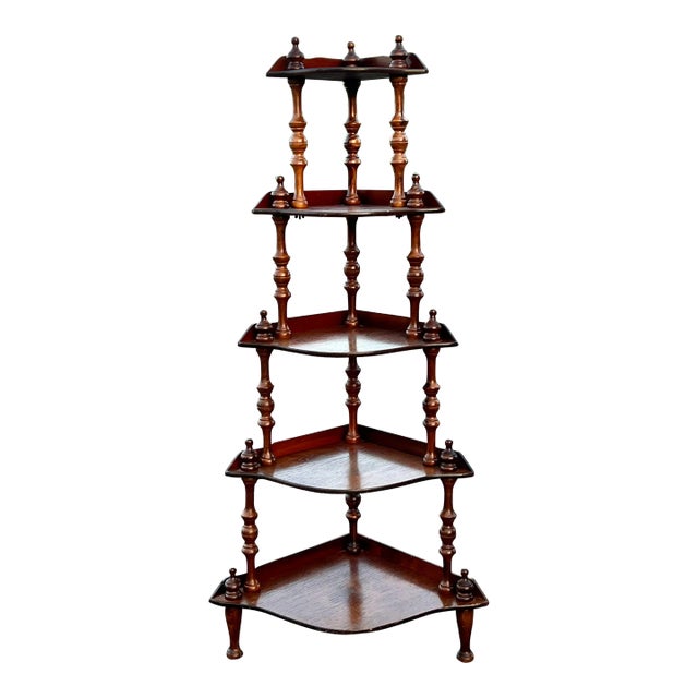 Vintage Victorian Style Corner Shelf For Sale