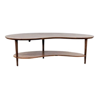 Room & Board Contoured Walnut Coffee Table For Sale