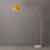 Nova Half Dome 92" Arc Lamp, Mid-Century Modern, Weathered Brass, Mustard Shade, Marble Base, Dimmable For Sale - Image 4 of 7