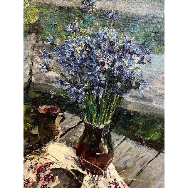 Summer garden with wildflowers you can breathe in the summer air and light of this moment captured live by the artist...